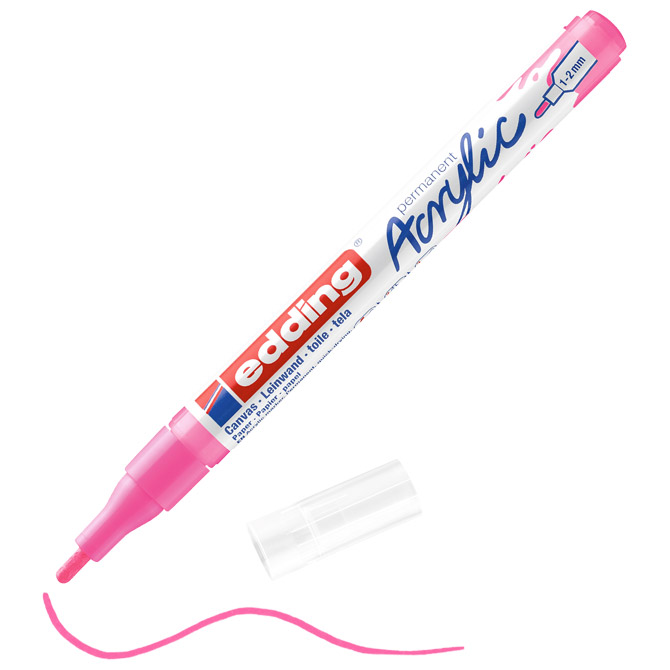Marker akrilni 1-2 mm Edding 5300069 fluo rozi