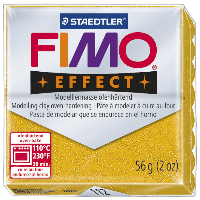 Masa za modeliranje   57g Fimo Effect Staedtler 8020-112 glitter zlatna (nova š.000052497)!!