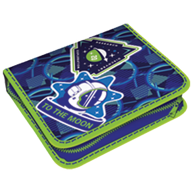 Pernica puna 1zip 2preklopa Space 1A Connect plavo-zelena!!