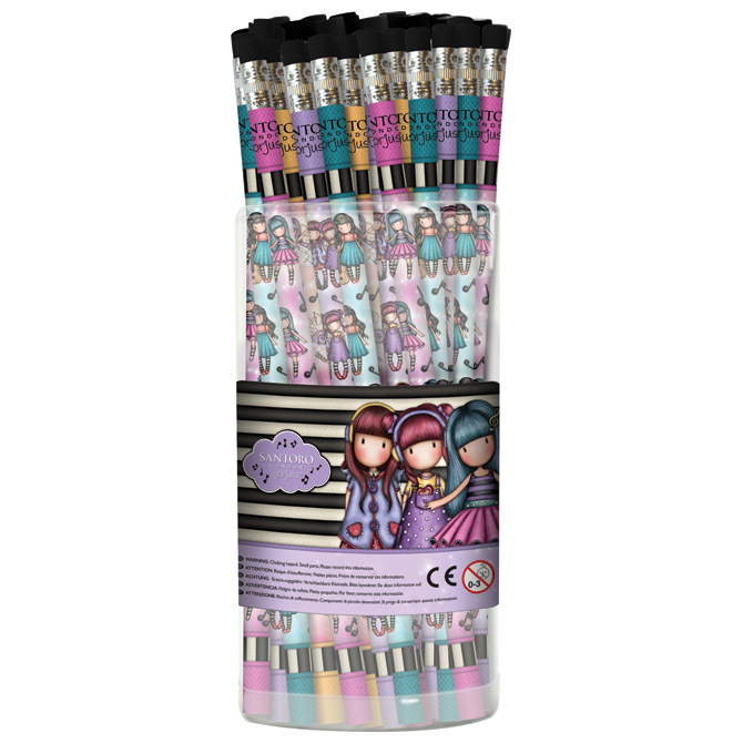 Olovka grafitna HB s gumicom u čaši  Melodies pk48 Gorjuss 666GJD05