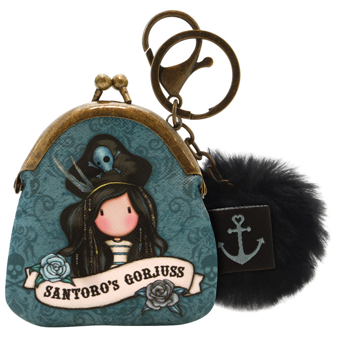 Privjesak za ključeve torbica+pom pom Pirates Black Pearl Gorjuss 919GJ06 blister
