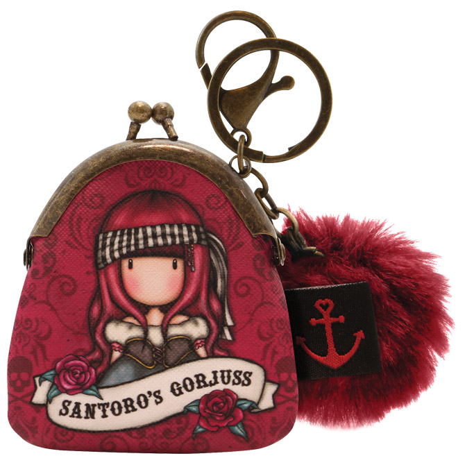 Privjesak za ključeve torbica+pom pom Pirates Mary Rose Gorjuss 919GJ08 blister