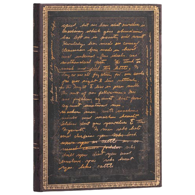 Notes 13x18 cm-midi crte  72L s gumicom Charlie Chaplin Paperblanks PB7255-3