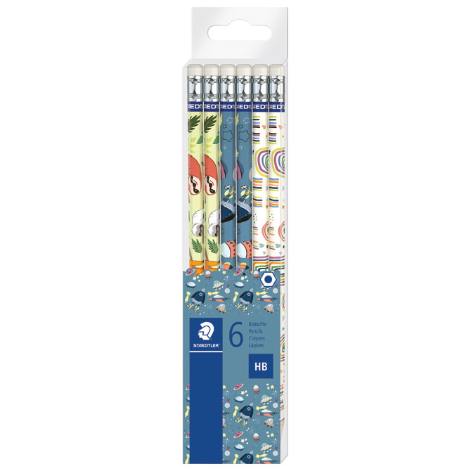 Olovka grafitna HB Pattern mix pk6 Staedtler 172 PMTB6 blister!!