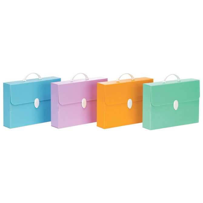 Torba-kofer pp-tvrdi  375x270x80mm Balmar PF14254 pastel/bijela ručka