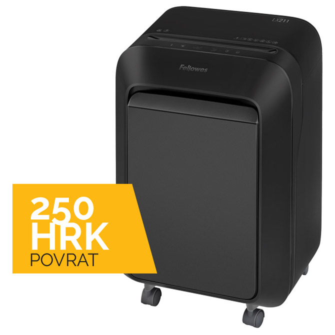 Uništavač dokumentacije  15 listova MicroCut LX-211 Fellowes 5050201 crni