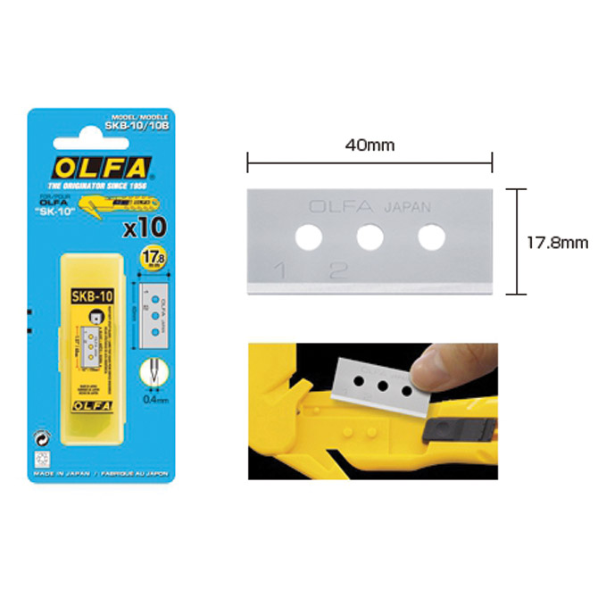 Nož za skalpel 17,8 mm za SK-10 pk10 Olfa SKB-10/10B srebrni blister