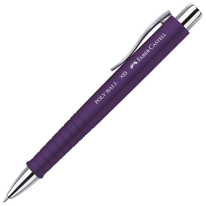 Olovka kemijska gumirana Poly Ball XB Faber Castell 241137 ljubičasta!!