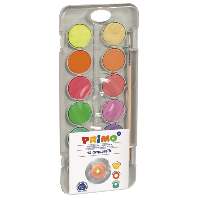 Boja vodena fi 30mm 12boja+kist(met+fluo)CMP.115A12FM blister!!