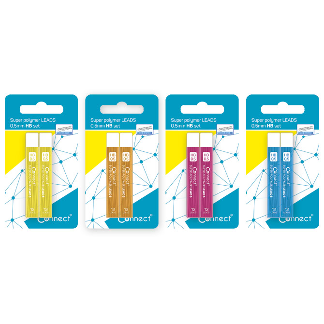 Mine 0,5 mm HB super polymer pk2 Connect sortirano blister