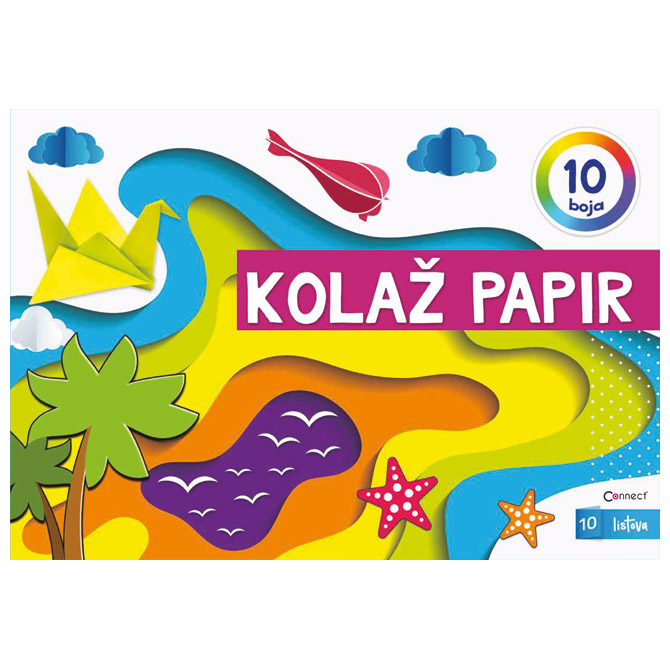 Kolaž papir 10 listova A4 Connect