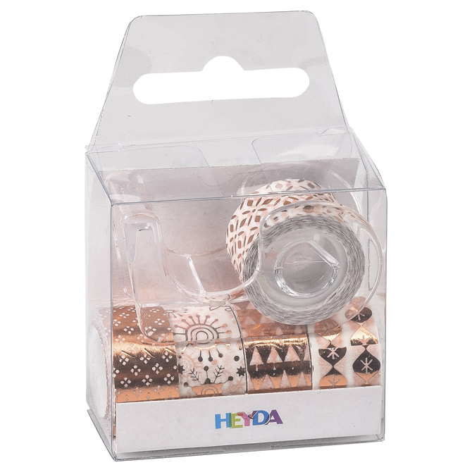 Traka Deco ljepljiva 12mmx3m novogodišnja s uzorkom pk5 Heyda 20-35845 79 bakrena blister