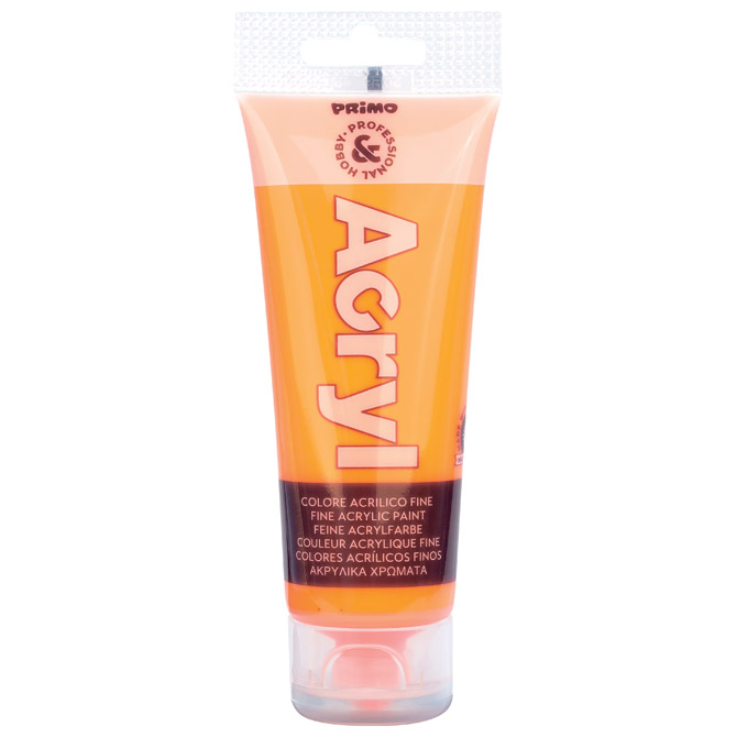 Boja akrilna  75ml pvc tuba Primo 420TAF75250 fluorescentno narančasta