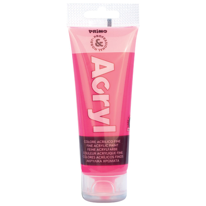 Boja akrilna  75ml pvc tuba Primo 420TAF75370 fluorescentno roza