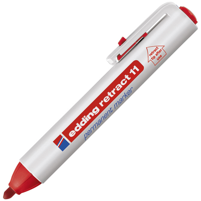 Marker permanentni 1,5-3mm Edding Retract 11 crveni!!