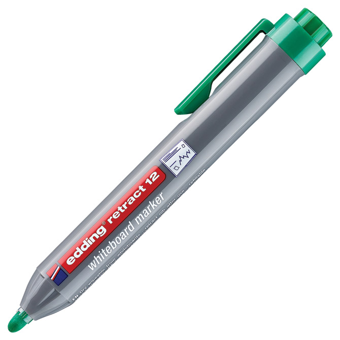 Marker za bijelu ploču 1,5-3 mm Edding Retract 12 zeleni