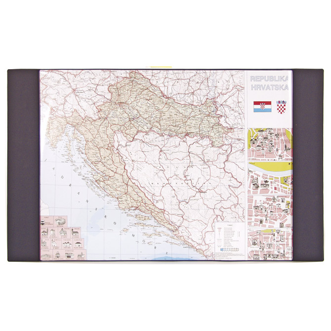 Mapa stolna Hrvatske pvc 71x43 cm Kartonplast!!