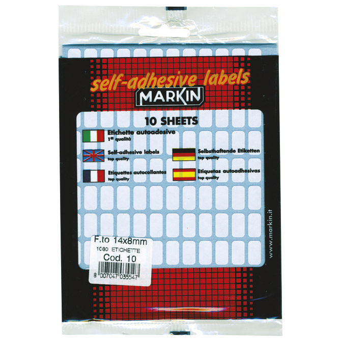 Etikete slep  14x8 mm pk10L Markin 10010 blister