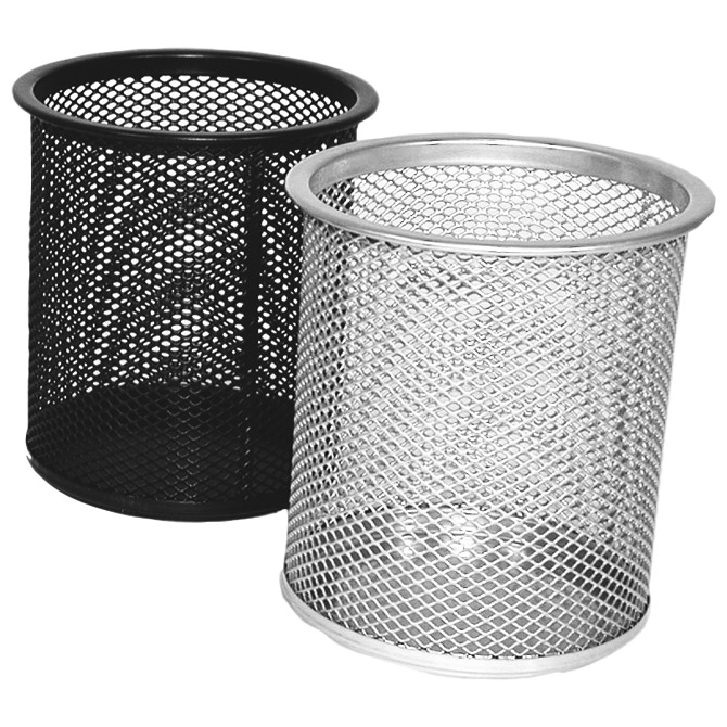 [000004419] Čaša za olovke metalna žica okrugla fi-9xH-9,7 cm LD01-189 Fornax srebrna