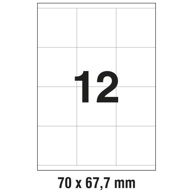 Etikete ILK  70x67,7 mm pk100L Zweckform 3661