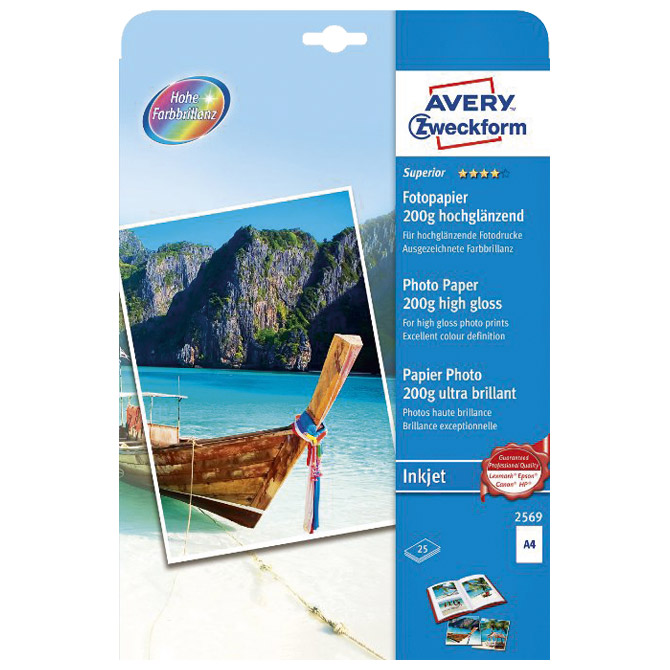 Papir Ink Jet foto premium sjajni 200g A4 pk25 Zweckform 2569-25
