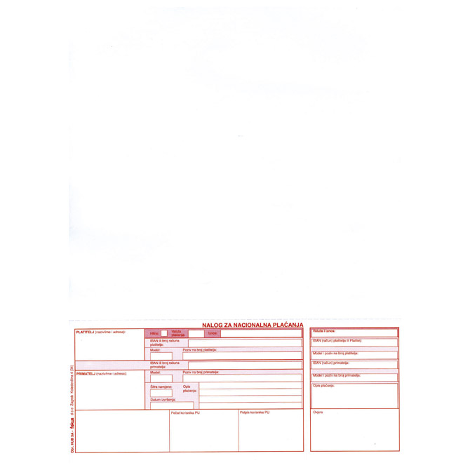 Obrazac HUB-3A memorandum A4 1/1500 Fokus