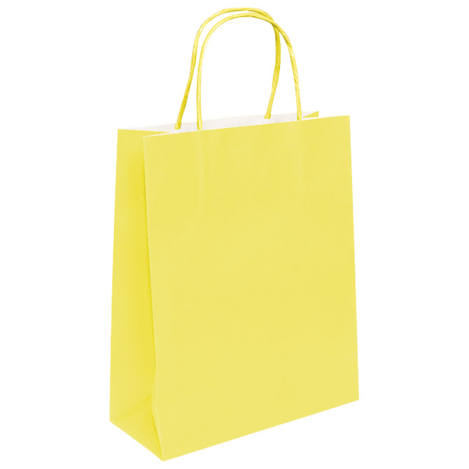 Vrećice ukrasne natron 22x31x10 cm pletena ručka pk50 Duga žute