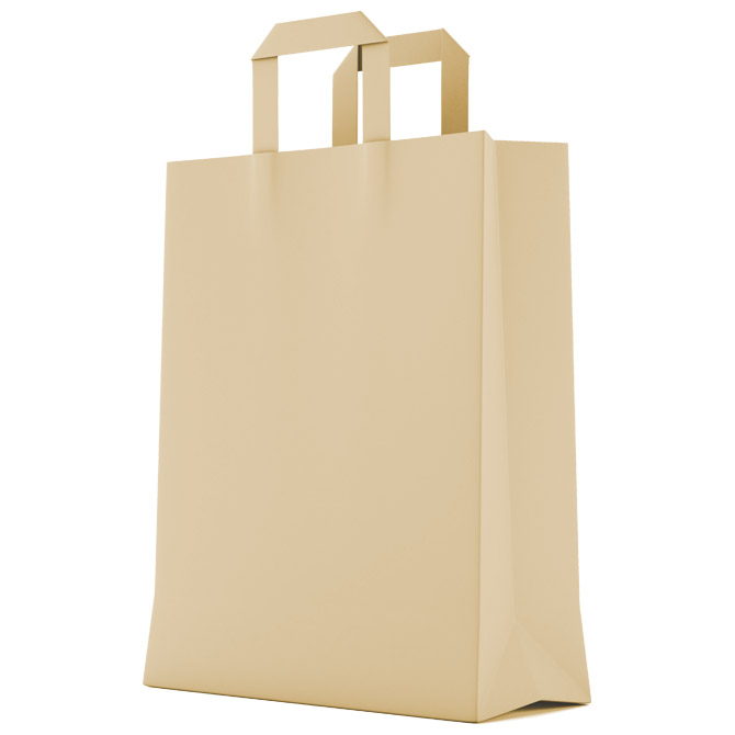 Vrećice ukrasne natron 22x36x11 cm ravna ručka pk50 Duga smeđe