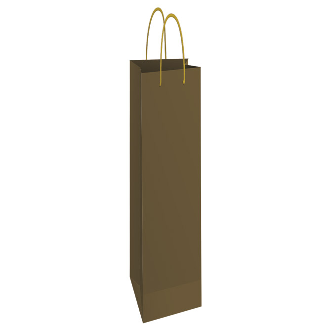 Vrećice ukrasne-boca 13x40x8 cm sjajna plastifikacija Fornax zlatne