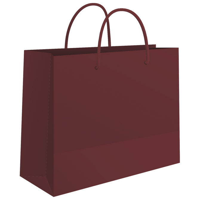 Vrećice ukrasne 24x16x7 cm sjajna plastifikacija Fornax bordo