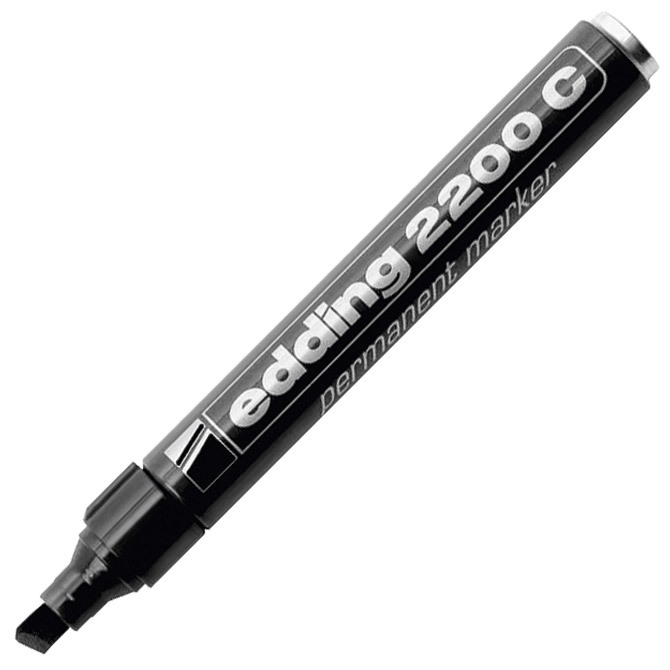 Marker permanentni 1-5 mm klinasti vrh Edding 2200 C crni