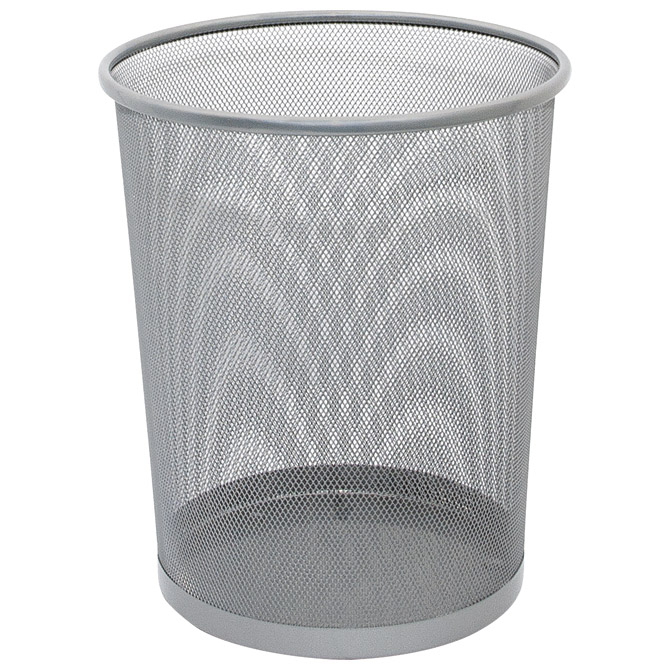 Koš za smeće metalni žica fi-29,5xH-34cm Q-Connect srebrni!!