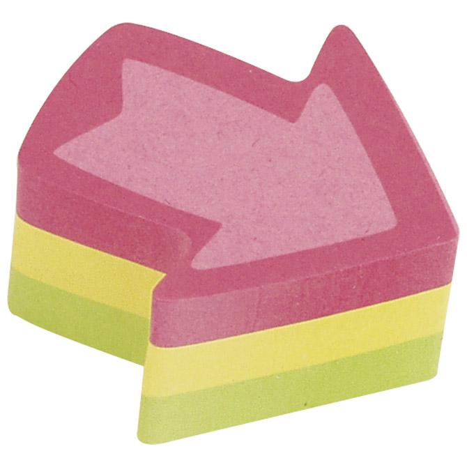 Blok samoljepljiv oblik Strijela 225L Global Notes 5841-39 neon sortirano blister!!