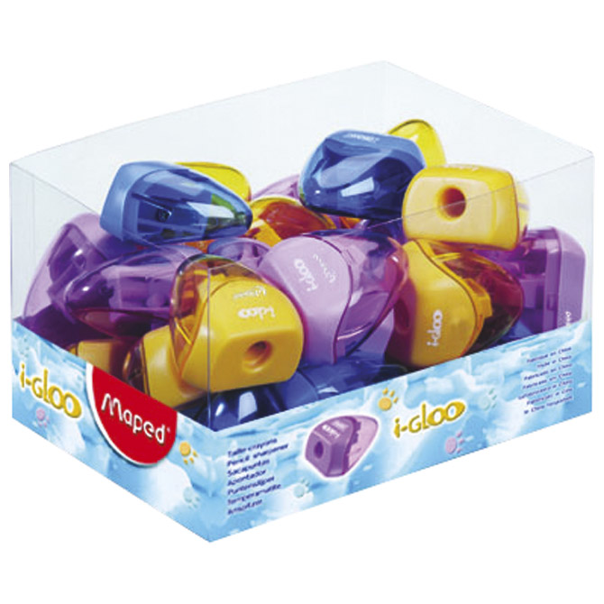 Šiljilo pvc s pvc kutijom 1rupa I-gloo Maped 534754 sortirano!!