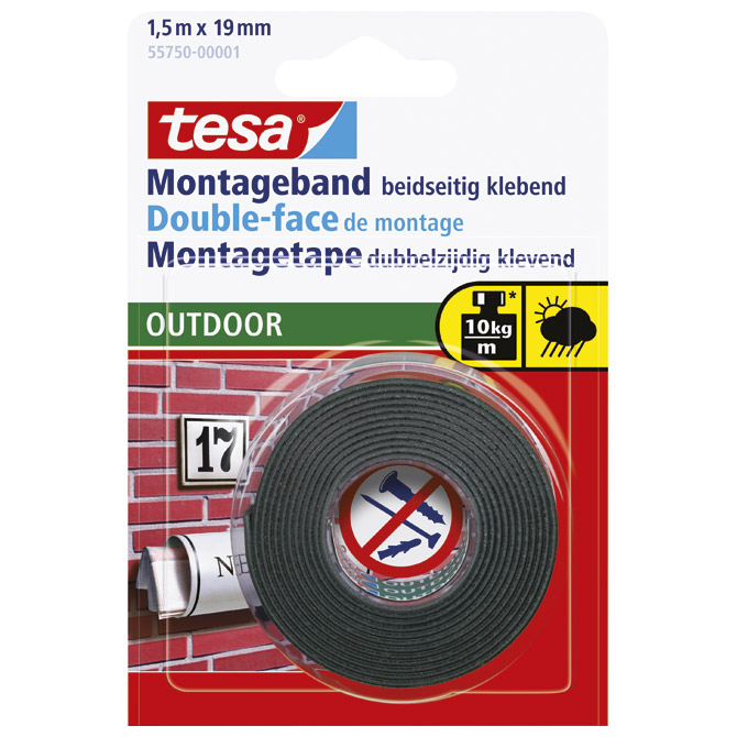 Traka ljepljiva obostrana 19 mm/1,5m spužvasta Outdoor Tesa 55750-3 blister