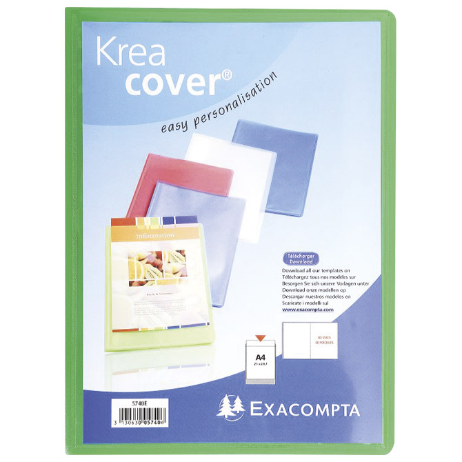 Mapa uložna varena A4 s  40 fascikli "U" +džep Kreacover Exacompta 5740E sortirano