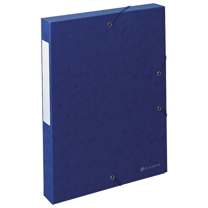 Mapa s gumicom hrbat-40mm A4 karton Scotten 600g Exacompta 50812E plava