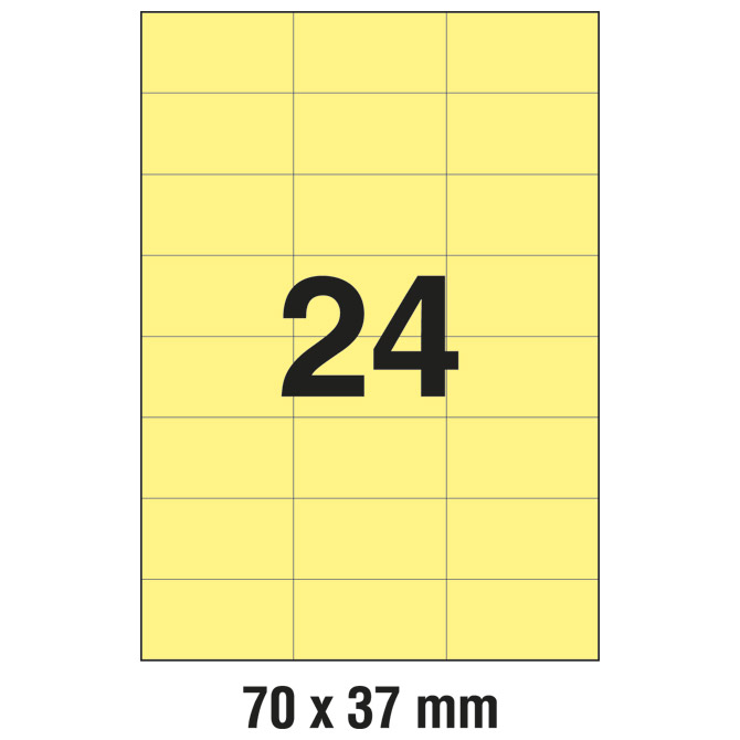 Etikete ILK  70x37 mm pk100L Zweckform 3451 žute!!