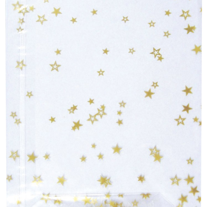 Vrećice ukrasne celofan 14x23 cm sa zvjezdicama pk10 Heyda 20-30892 52 prozirne