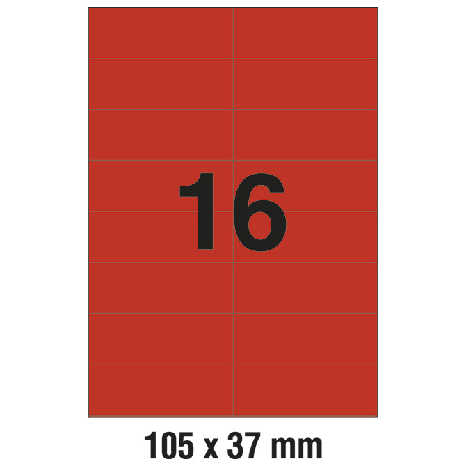 Etikete ILK 105x37 mm pk100L Zweckform 3452 crvene