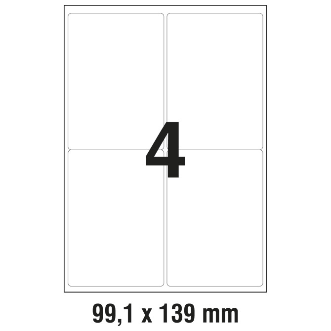 Etikete LK  99,1x139 mm odljepljive polyester pk20L Zweckform L4774REV-20 bijele