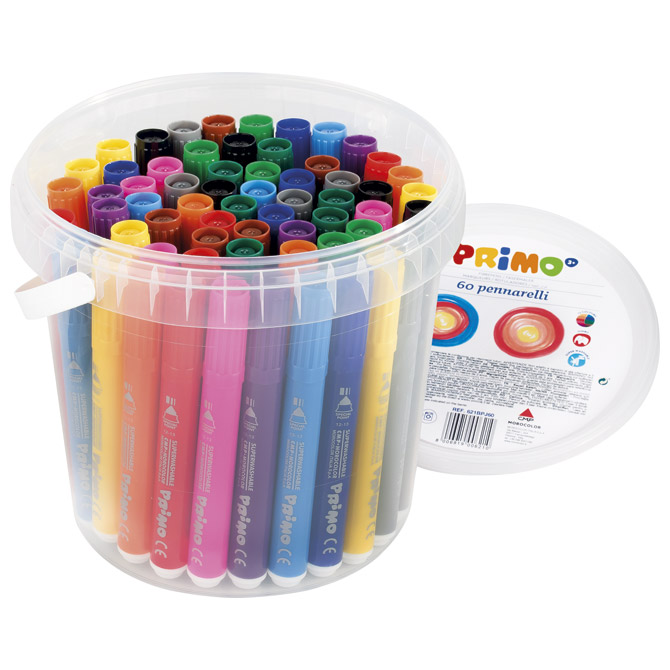 Flomaster školski  60boja (12bojax5kom) u pp kantici Jumbo Primo 621BPJ60