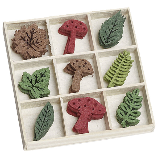 Ukras filc Lišće gljive 22mm pk45 Knorr Prandell 21-8001220!!