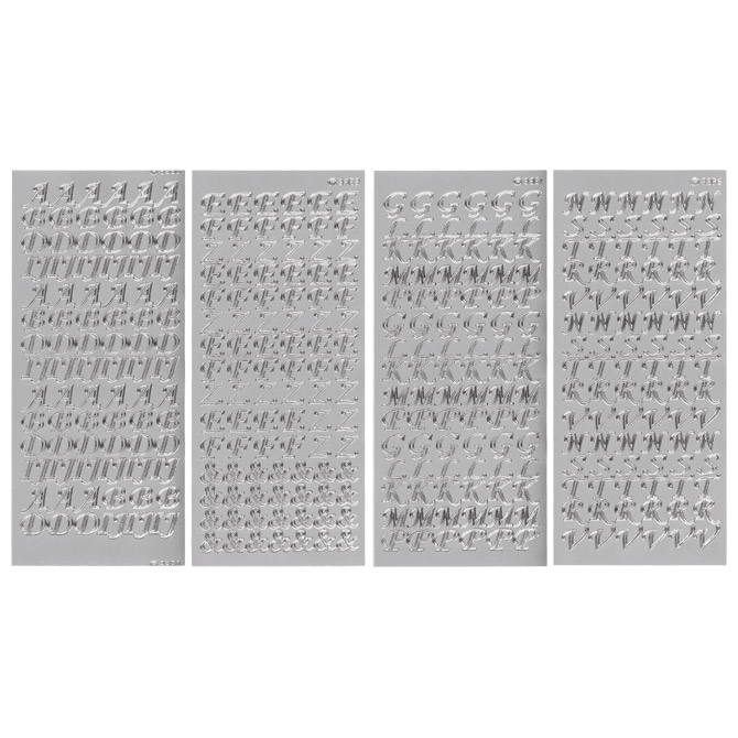 Naljepnice ukrasne papir ABC pk4 Jeje srebrne!!