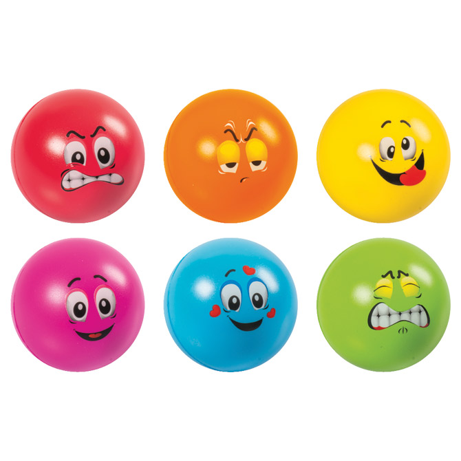 Loptica antistres fi-6 cm Smiley Brunnen 10-27357 sortirano