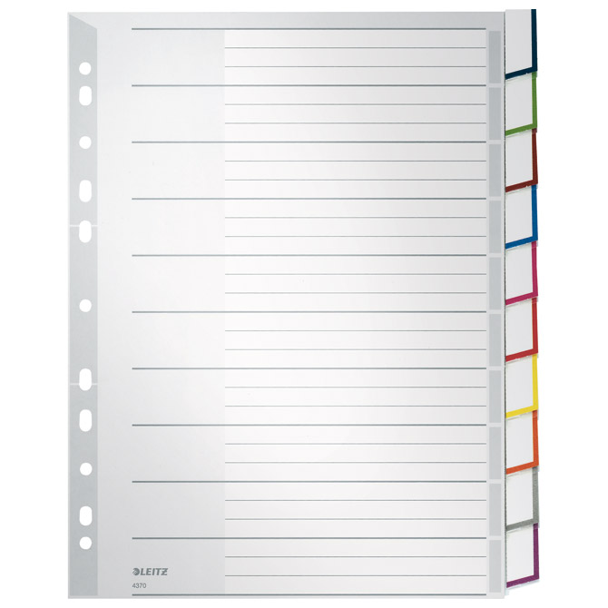 Pregrada plastična A4 10L Leitz 43700000 siva!!