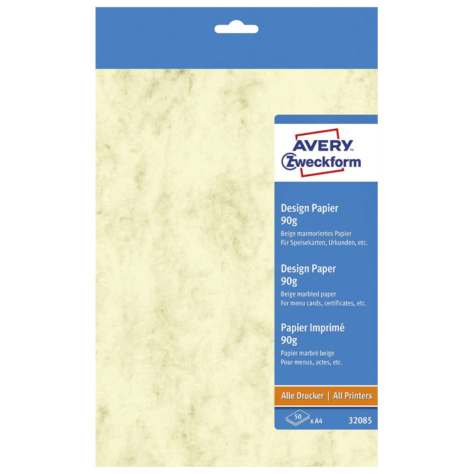 Papir ILK A4 90g pk50 Zweckform 32085 marmorirano žuti