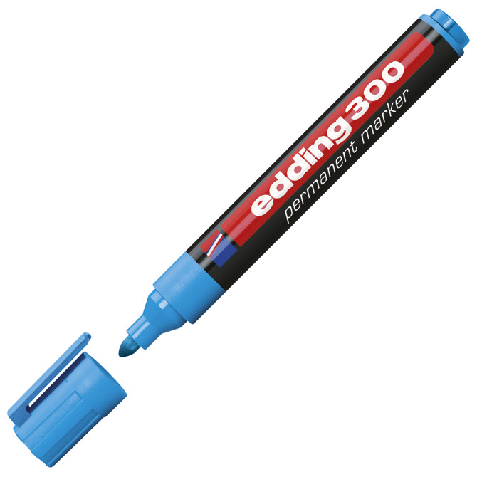 Marker permanentni 1,5-3 mm okrugli vrh Edding 300 svijetloplavi