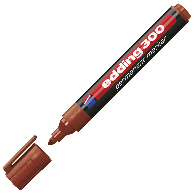 Marker permanentni 1,5-3 mm okrugli vrh Edding 300 smeđi