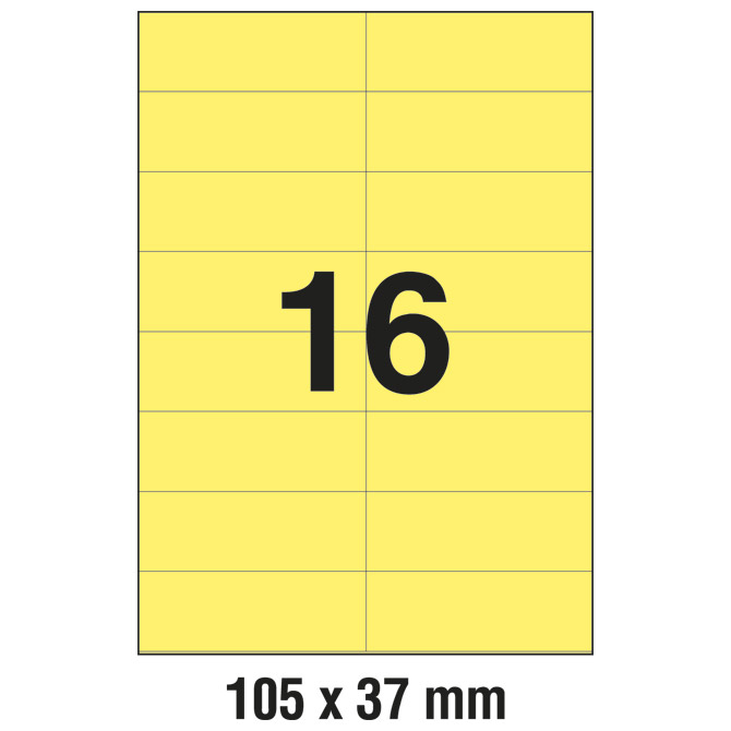 Etikete ILK 105x37 mm pk100L Zweckform 3455 žute